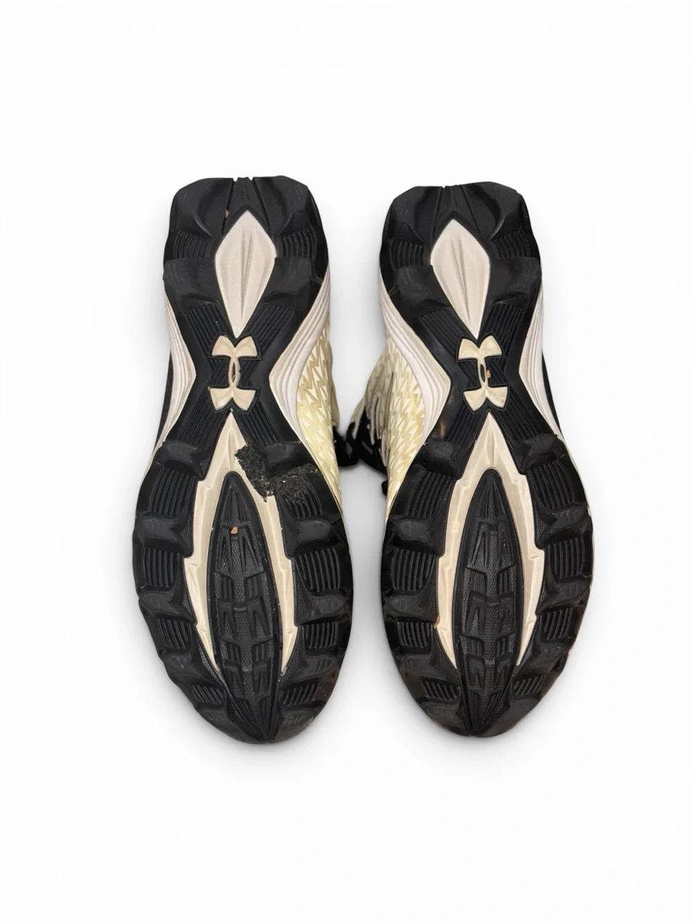Under Armour Black White Youth High-Top Football Cleats